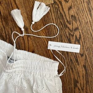 Eyelet coverup pants